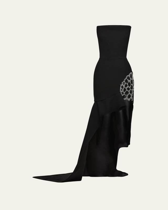 Methodology High-Low Gown w/ Beaded Embellishments